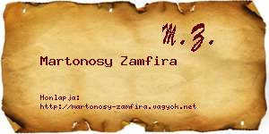 Martonosy Zamfira névjegykártya